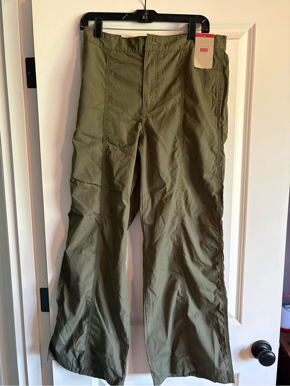 Levi's Olive Utility Wide-Leg Cargo Trousers